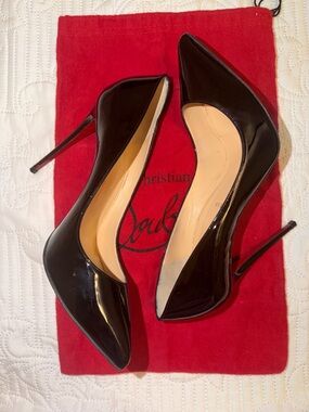Christian Louboutin Black Pigalle Follies Pointed Toe